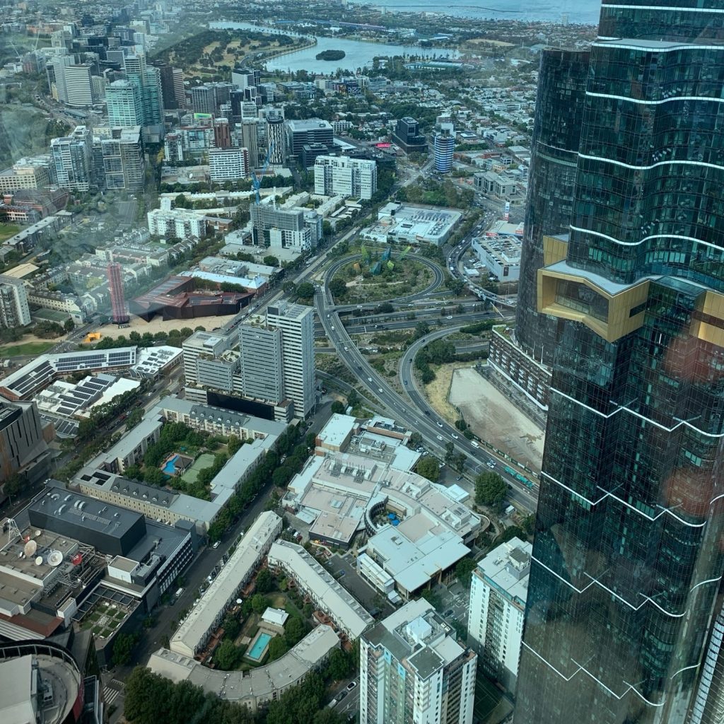 view of city from the observation tower