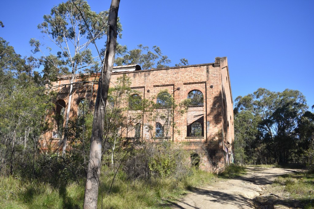 outside view of abandoned brick building