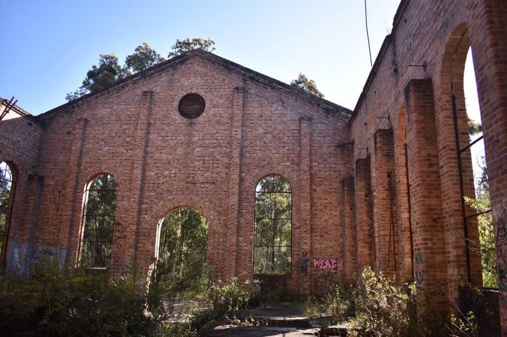 abandoned brick building