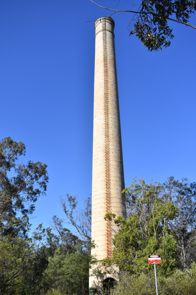 large brick mine chimney