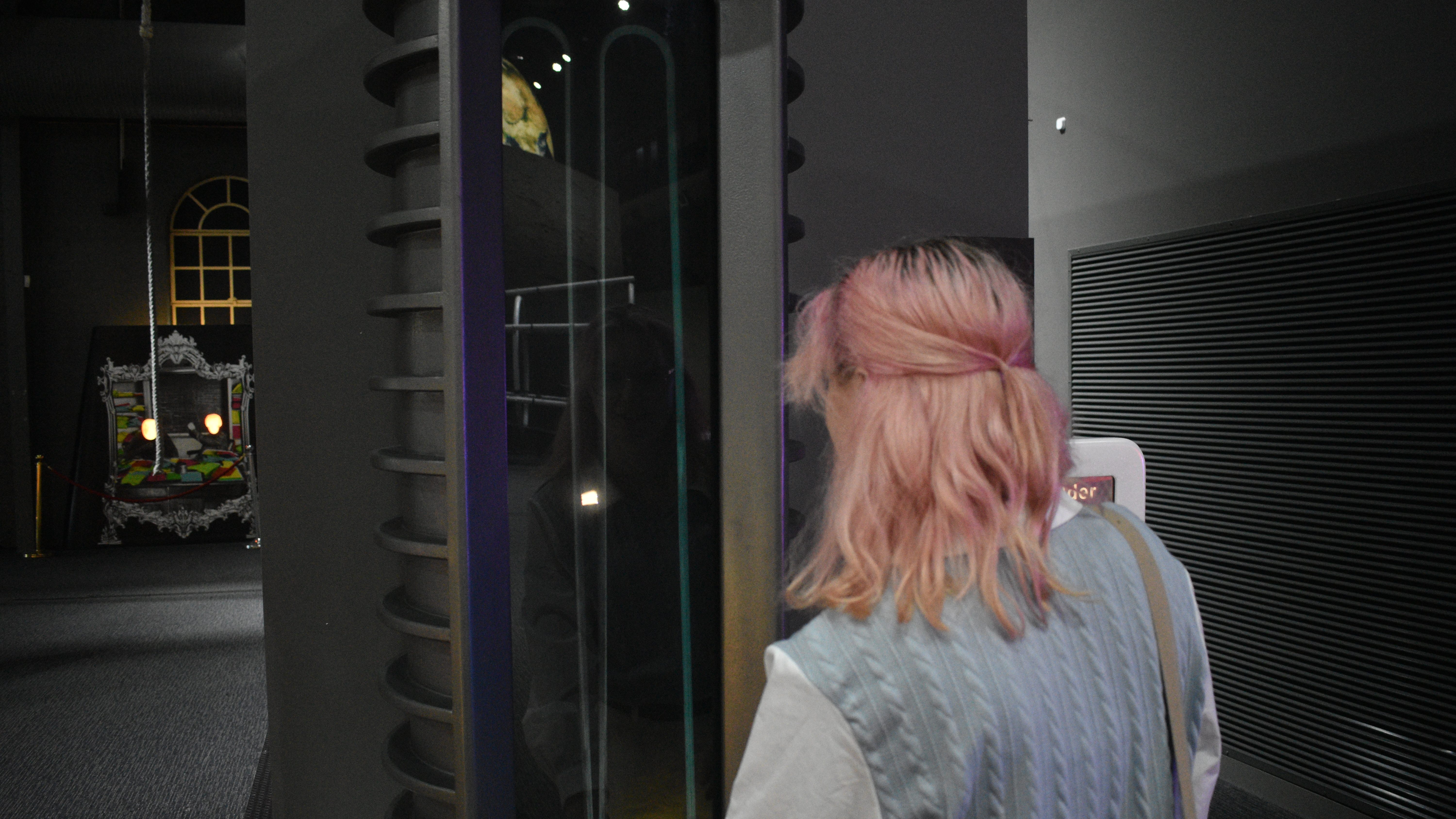 person testing tesla coil