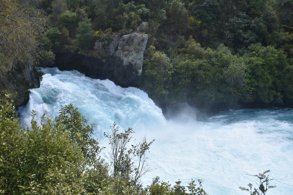 waterfall rushing over edge