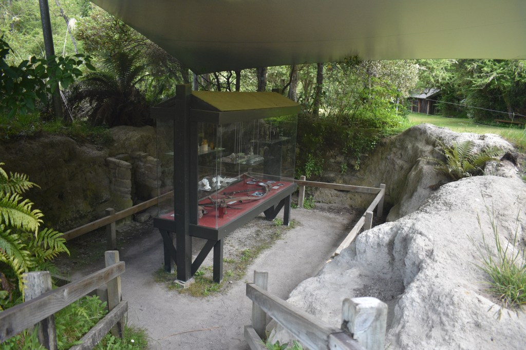 archaeological dig of old tools