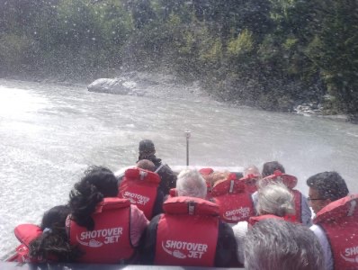 people going for ride in Shotover Jet boat