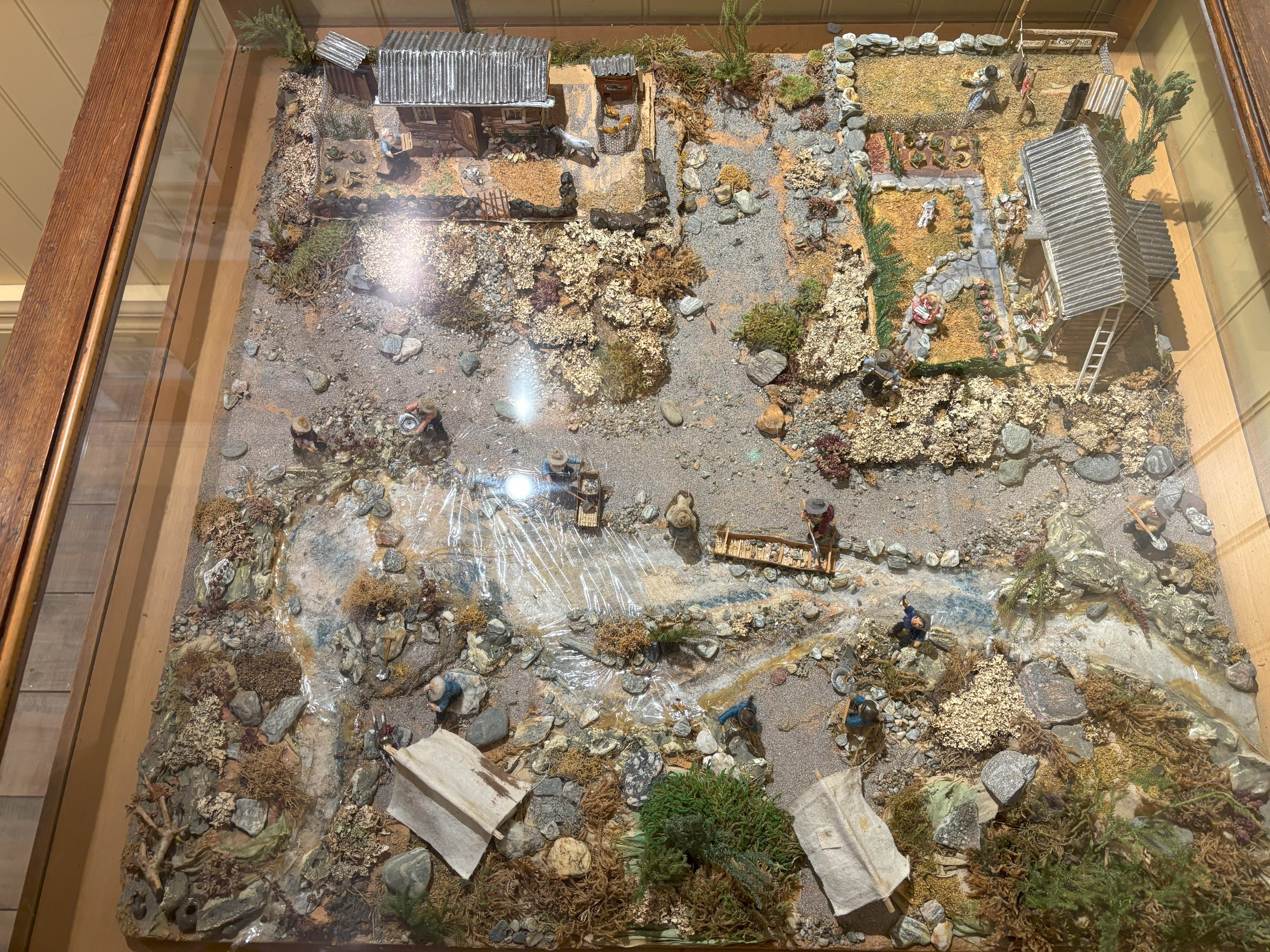 mini display of Arrowtown through the gold rush