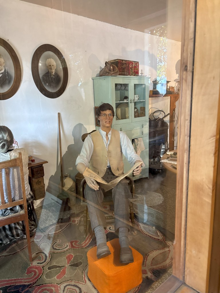 mannequin display of historic cottage